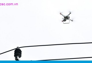 The electrical industry uses a flycam to check for technical errors